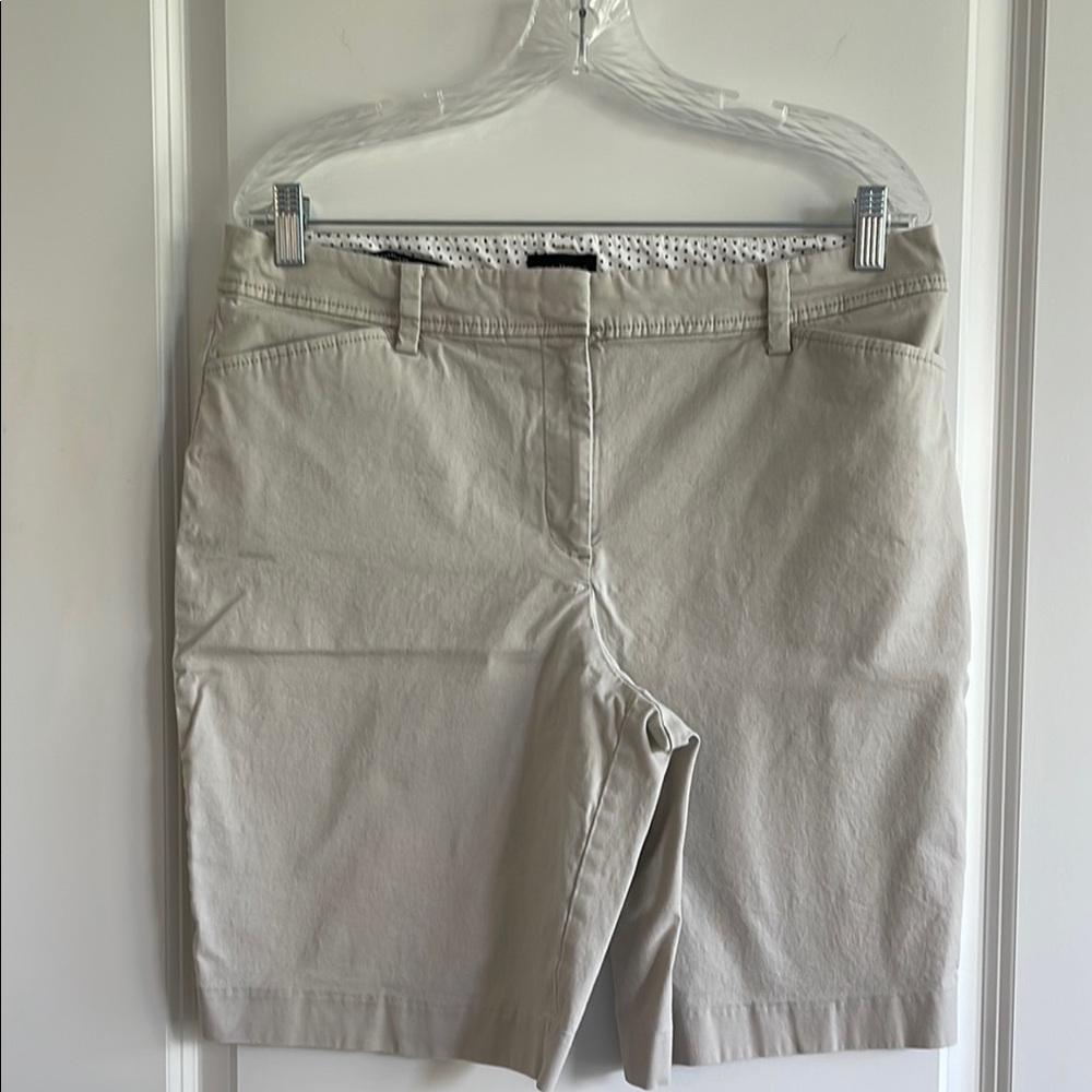 Talbots Tan Bermuda Shorts Classic Cotton Blend